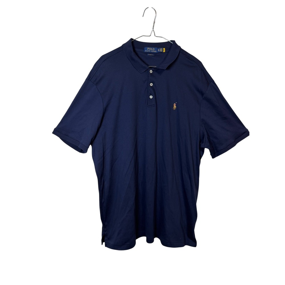 Polo Ralph Lauren Polo Shirt Mens XL Navy Blue Classic Fit Short Sleeve Logo